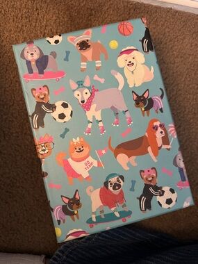 Blue Dog-Print box - Playful Pet Design